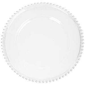 Podtalerz plastikowy transparentny 33 cm z TRANSPARENTNYMI kulkami