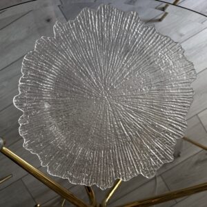 Podtalerz plastikowy TRANSPARENTY liść 33 cm