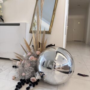 Kula dmuchana srebrna XXL 120 cm