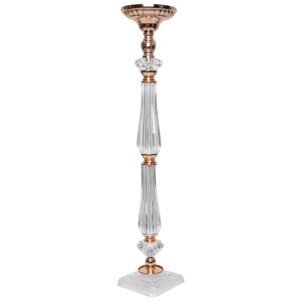 Kandelabr metalowo-szklany H 78 cm
