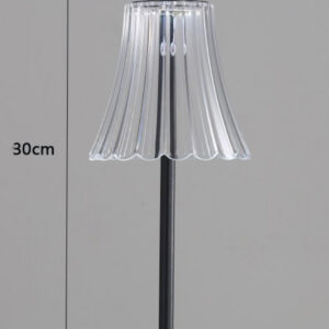 Lampka ledowa metalowo-akrylowa czarna H 30 cm